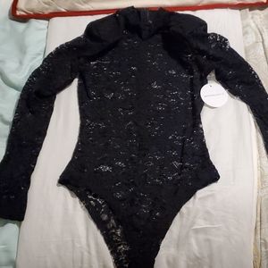 Black transparent bodysuit